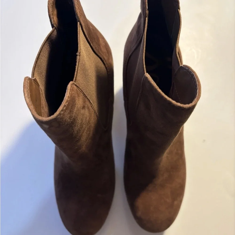 Sam Edelman Brown Suede Platform Ankle Boot